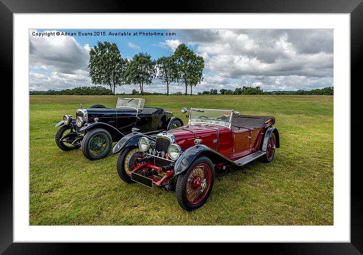 Classic cars Framed Mounted Print by Adrian Evans