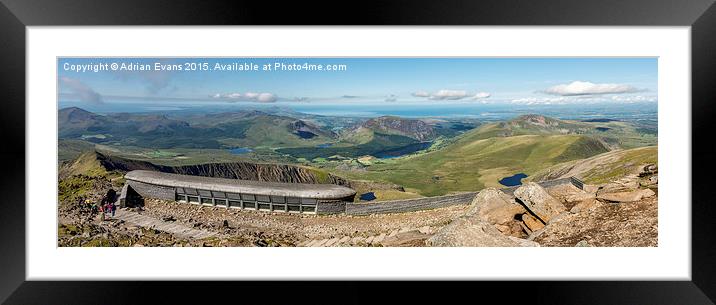 Snowdon Cafe Framed Mounted Print by Adrian Evans
