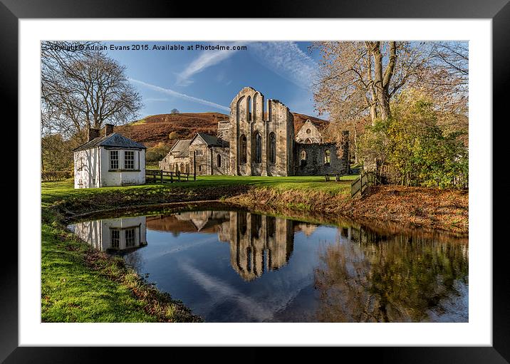 Abbey Reflection Framed Mounted Print by Adrian Evans