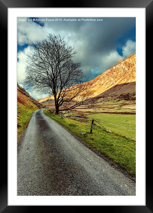 Long Road Home Framed Mounted Print by Adrian Evans