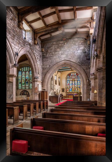 Church Light Framed Print by Adrian Evans