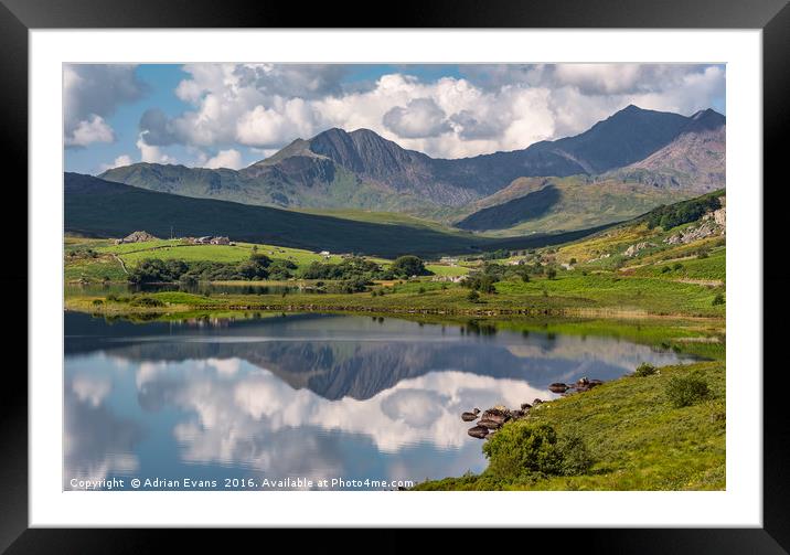 Snowdon Horseshoe Wales Framed Mounted Print by Adrian Evans