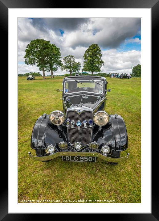 Vintage Riley Framed Mounted Print by Adrian Evans