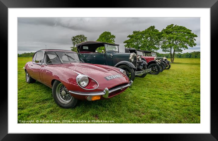 Jaguar E-Type 4.2 Framed Mounted Print by Adrian Evans