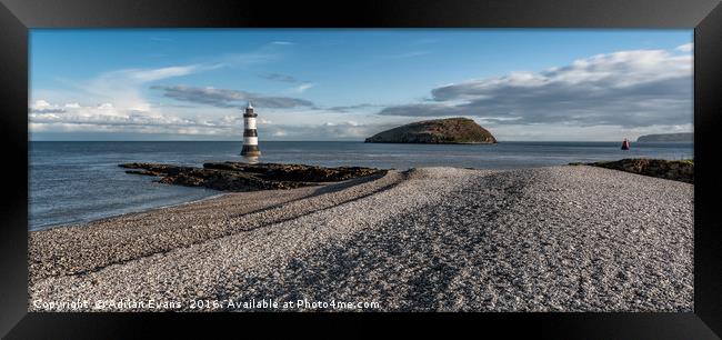 Penmon Point Lighthouse Framed Print by Adrian Evans