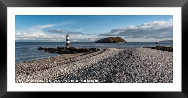 Penmon Point Lighthouse Framed Mounted Print by Adrian Evans