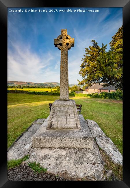 St  Marcellas Celtic Cross Framed Print by Adrian Evans