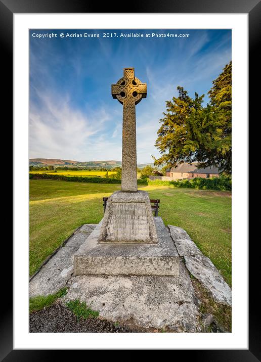St  Marcellas Celtic Cross Framed Mounted Print by Adrian Evans