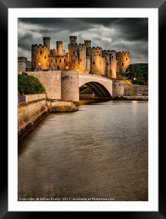 Conwy Castle Wales Framed Mounted Print by Adrian Evans