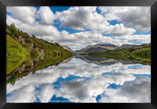 Lake Padarn Snowdonia Framed Print by Adrian Evans