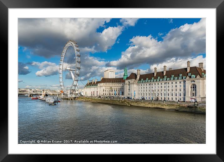 The Eye London Framed Mounted Print by Adrian Evans