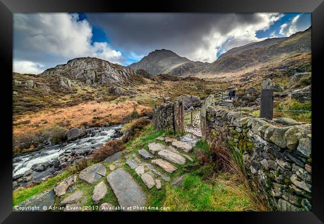 Gate to Snowdonia Framed Print by Adrian Evans