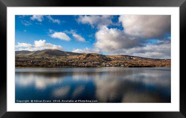 Llanberis Village Snowdonia Framed Mounted Print by Adrian Evans