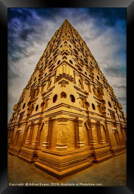 Wang Wiwekaram Temple Thailand Framed Print by Adrian Evans
