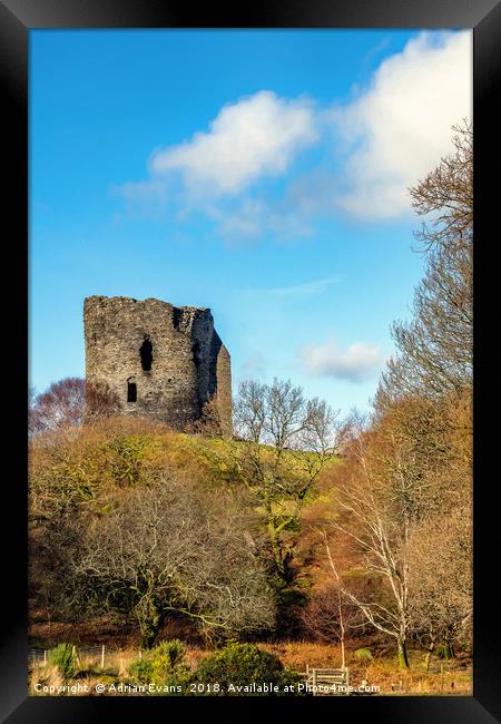 Dolbadarn Castle Wales Framed Print by Adrian Evans