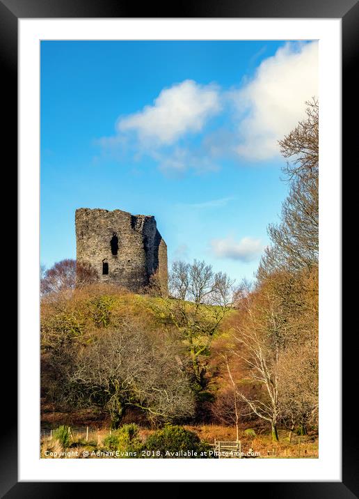 Dolbadarn Castle Wales Framed Mounted Print by Adrian Evans