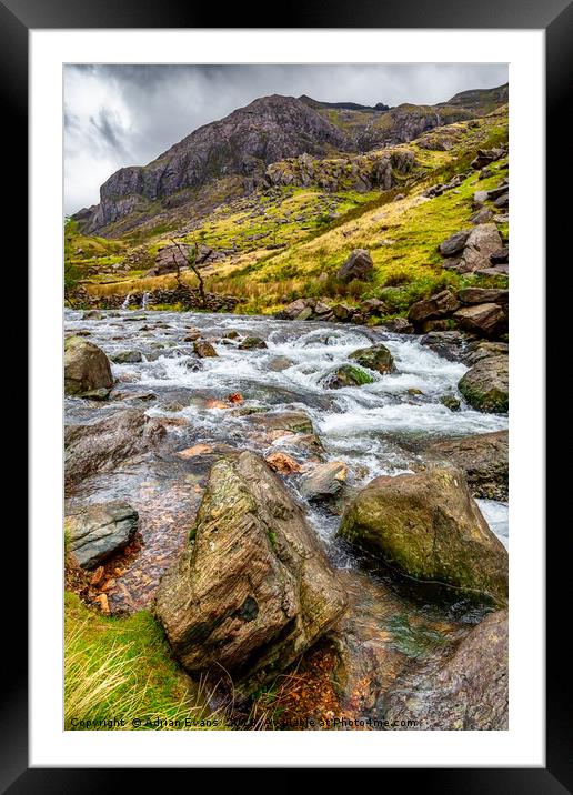 Llanberis Pass Snowdonia  Framed Mounted Print by Adrian Evans