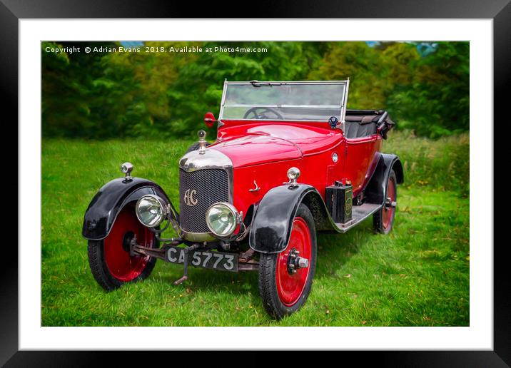 AC Classic Car Framed Mounted Print by Adrian Evans