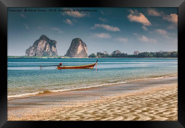 Pak Meng Beach Thailand Framed Print by Adrian Evans