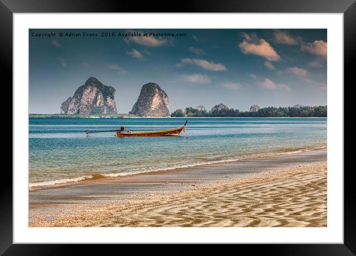 Pak Meng Beach Thailand Framed Mounted Print by Adrian Evans