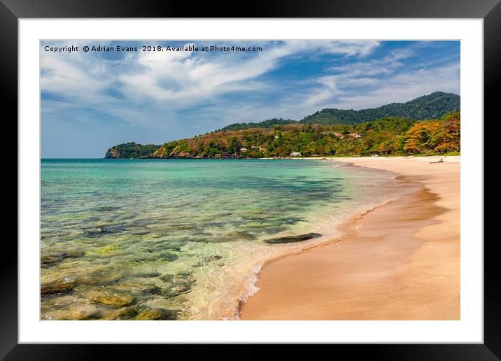 Beach Paradise Framed Mounted Print by Adrian Evans