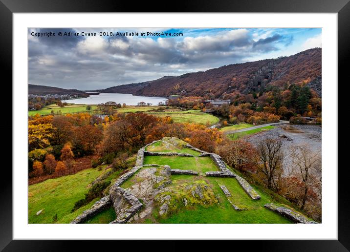 Dolbadarn Castle View Framed Mounted Print by Adrian Evans