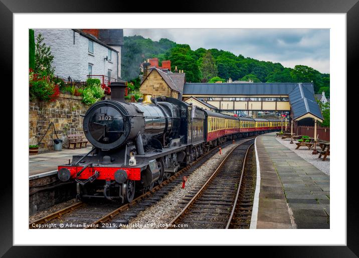 Steam Locomotive Wales Framed Mounted Print by Adrian Evans