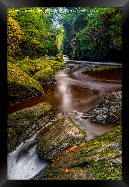 Fairy Glen Gorge Betws y Coed Framed Print by Adrian Evans