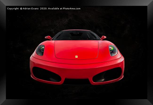 Ferrari F430 Framed Print by Adrian Evans