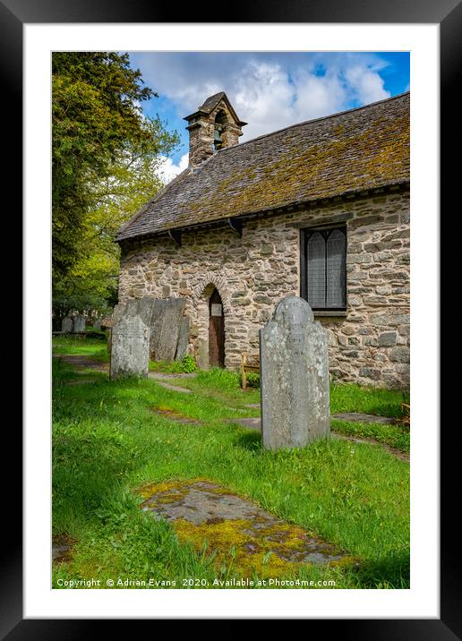 St Michaels Church Betws y Coed Framed Mounted Print by Adrian Evans