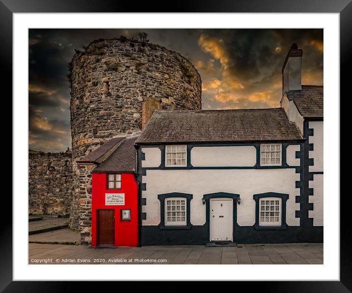 Smallest House In Great Britain Framed Mounted Print by Adrian Evans