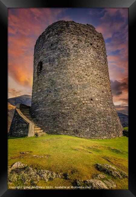 Dolbadarn Castle Snowdonia Wales Framed Print by Adrian Evans