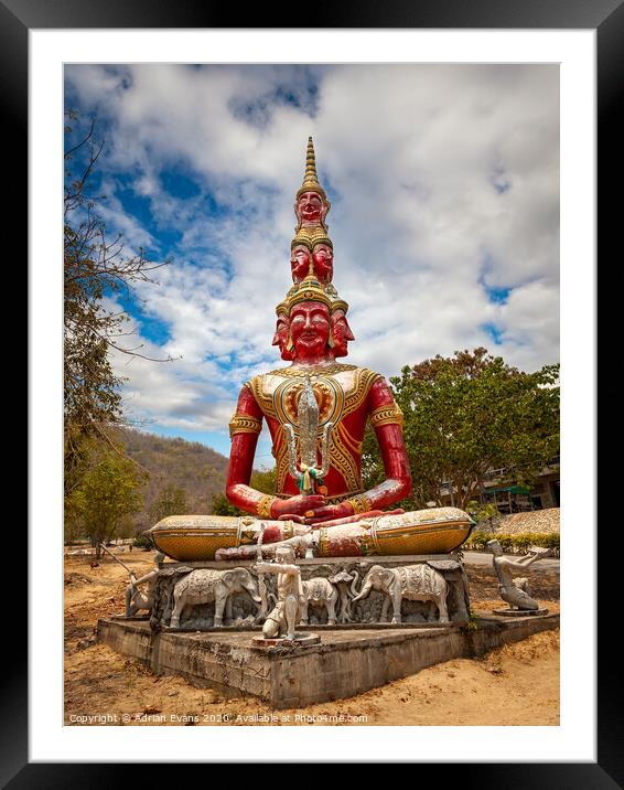 Thiti Sutto Temple Buddha Thailand Framed Mounted Print by Adrian Evans