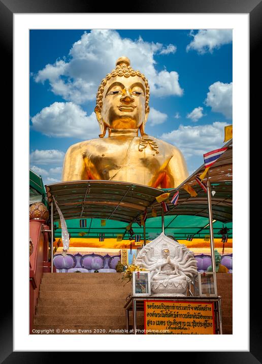 Buddha Golden Triangle Thailand Framed Mounted Print by Adrian Evans