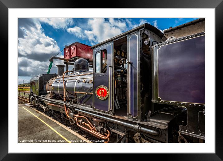 Steam Locomotive  No 87  Framed Mounted Print by Adrian Evans