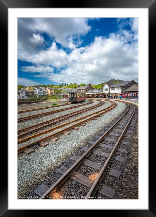 Porthmadog Railway Station Wales Framed Mounted Print by Adrian Evans