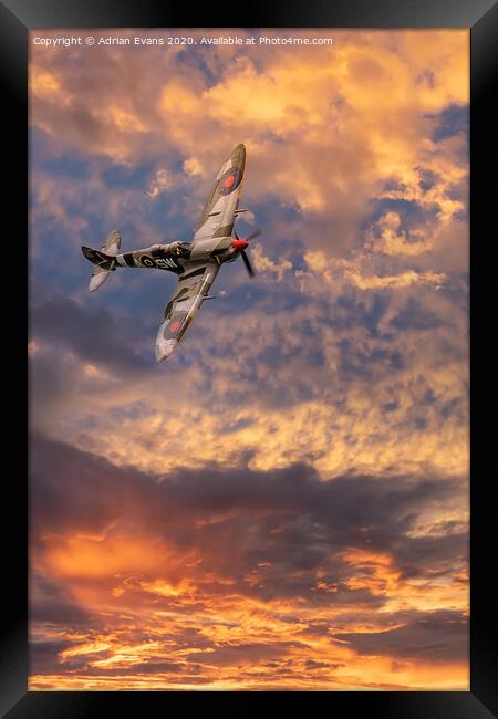 Supermarine Spitfire Framed Print by Adrian Evans