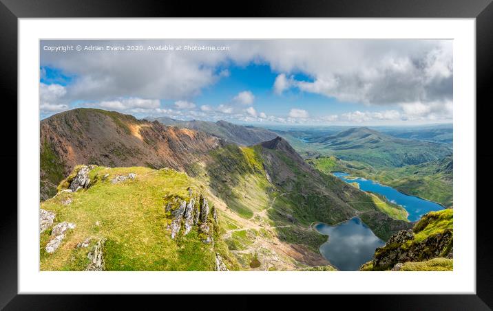 Snowdon Summit Wales Framed Mounted Print by Adrian Evans