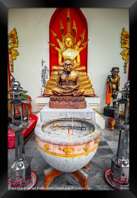 Buddha Temple Bangkok Thailand Framed Print by Adrian Evans