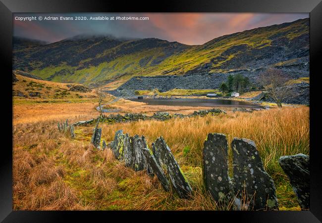 Cwmorthin Slate Quarry Blaenau Ffestiniog Framed Print by Adrian Evans