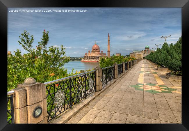 Putra Mosque Malaysia Framed Print by Adrian Evans