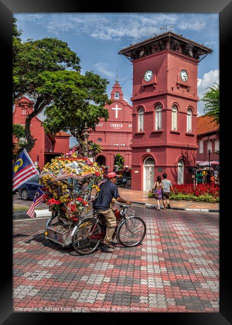 Red Square Malacca Malaysia Framed Print by Adrian Evans