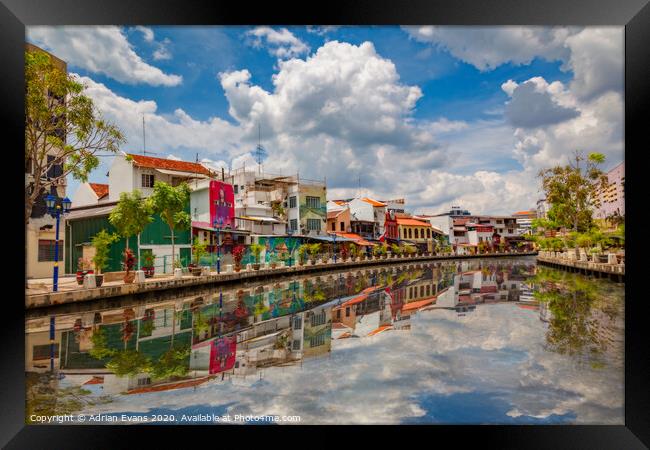 Malacca River Malaysia Framed Print by Adrian Evans