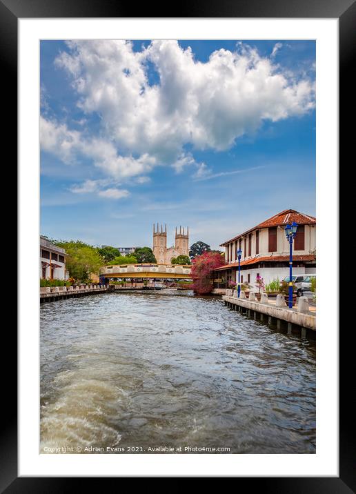 Church of St. Francis Xavier Malacca Framed Mounted Print by Adrian Evans