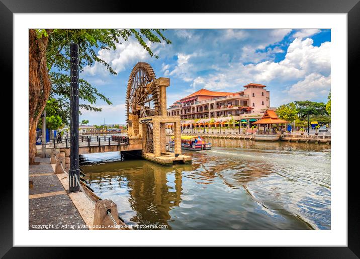 Sultanate Watermill Malacca  Framed Mounted Print by Adrian Evans