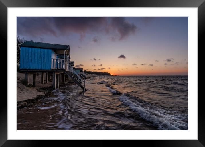 High tide and sunset at Wells-next-the-Sea Framed Mounted Print by Gary Pearson