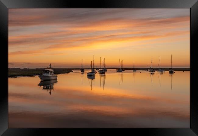 Sunrise reflections - Wells Framed Print by Gary Pearson
