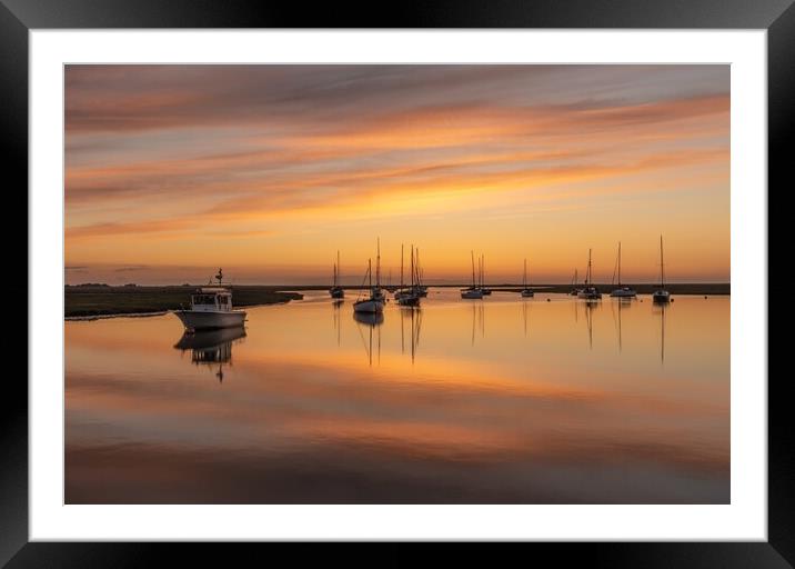 Sunrise reflections - Wells Framed Mounted Print by Gary Pearson