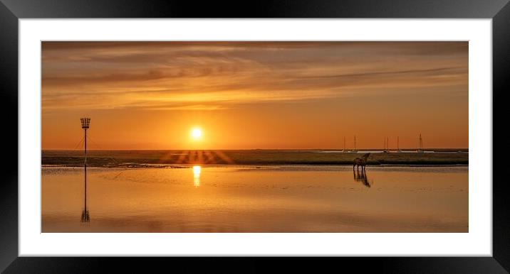Sunrise and the iron horse - Wells  Framed Mounted Print by Gary Pearson