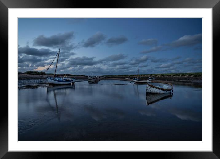 Low tide reflections  Framed Mounted Print by Gary Pearson